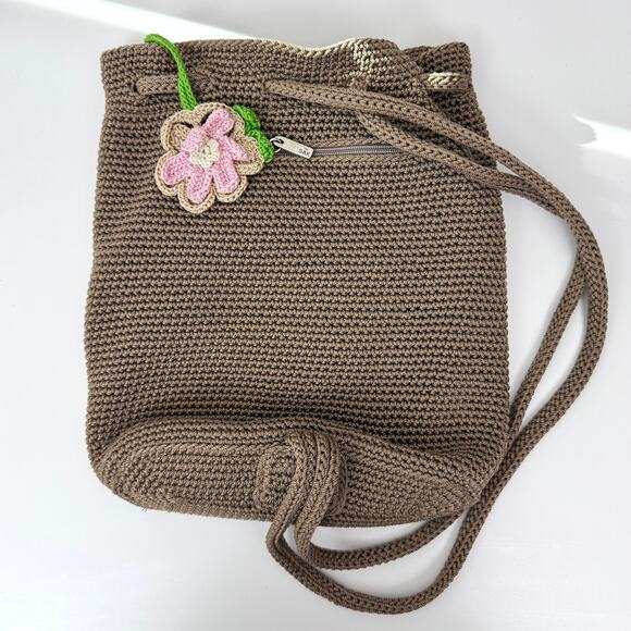 The Sak Womens Boho Chic Drawstring Hand Bag Tropical Fish Brown - Picture 1 of 9